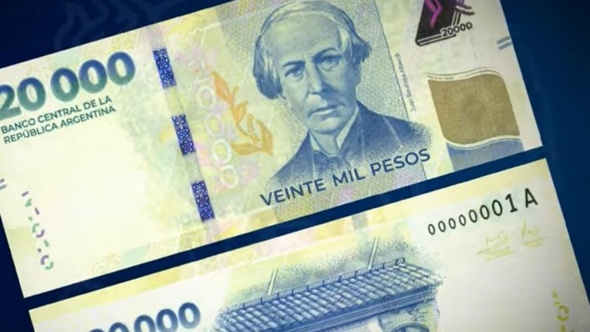 Los presentó en BCRA: El nuevo billete de $ 20.000 ya está en la calle