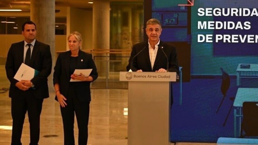Jorge Macri anunció un protocolo en las escuelas por la ola de amenazas de alumnos